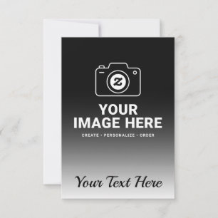 Foto- und benutzerdefiniertes Nachrichtendesign RSVP Karte