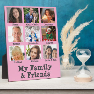 Foto und Familienname Demenz 8x10 Rosa Fotoplatte