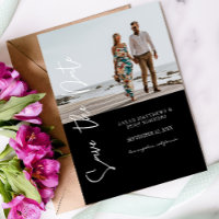 Foto und Handtypografie Save the Date - Schwarz 4