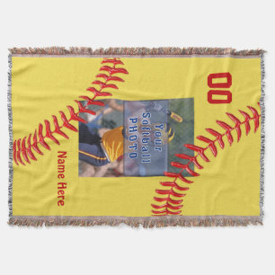 Foto und Ihre Textsoftball-Decke für Spieler Decke