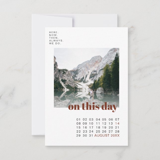 Foto und Kalender | Einfache Typografie Save the D (Vorderseite)