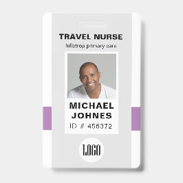 Foto und Logo des Pflegepersonals Abzeichen Ausweis