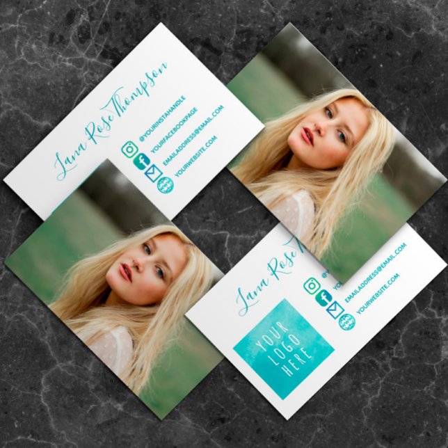 Foto und Logo für aquamarine Social Media-Symbole Visitenkarte (Von Creator hochgeladen)