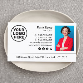 Foto und Logo-Real-Anwesen hinzufügen Beruflich Visitenkarte