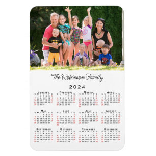 Foto und Name 2024 - Kalender anpassbar Magnet