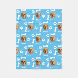 Foto und Name Blau für Hunde Fleecedecke