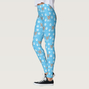 Foto und Name Blau für Katzen Leggings