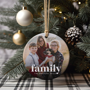 Foto und Name der Familie Keramik Ornament