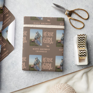 Foto und Name des Girl-Wrapping-Papiers Geschenkpapier
