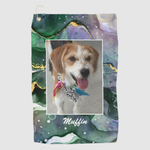 FOTO und Name des Heimtieres oder des Kindes, Tint Golfhandtuch