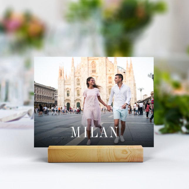 Foto und Name des Reiseziels Tischnummer (3.5x5" travel photo table numbers)