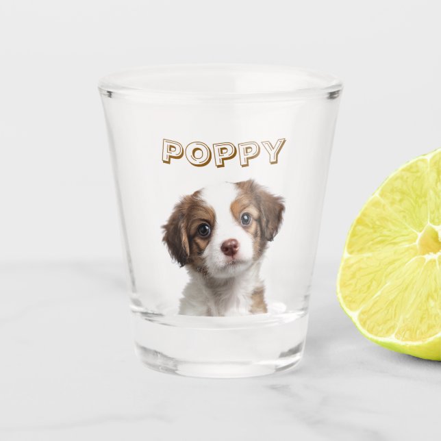 Foto und Name des Shotglases für den Hund Schnapsglas (Vorderseite)