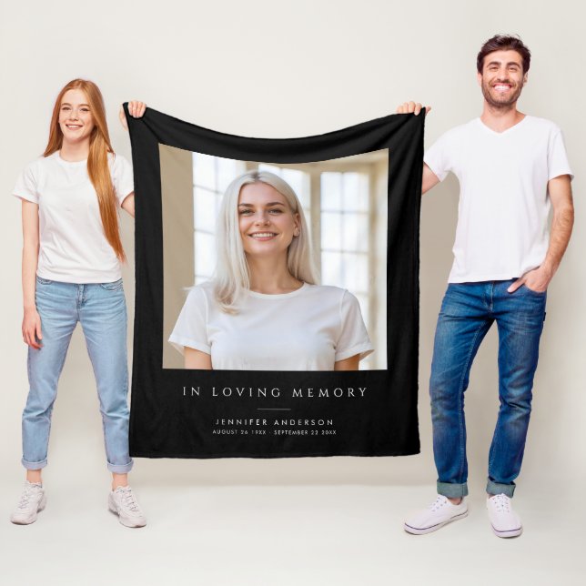 Foto und Name-Memorial lieben Fleecedecke (Beispiel)