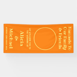 Foto und Name | Orange Yellow Wedding Welcome Banner