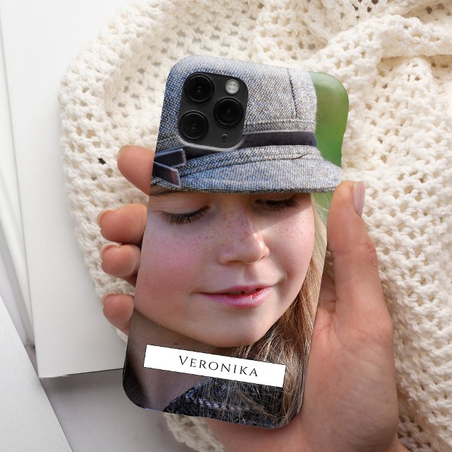 Foto und Name personalisierte moderne Typografie i Case-Mate iPhone Hülle (Von Creator hochgeladen)