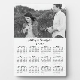 Foto und Namen Personalisiert 2026 Kalender Fotoplatte
