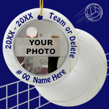 Foto und Personalisierte Volleyball-Ornamente