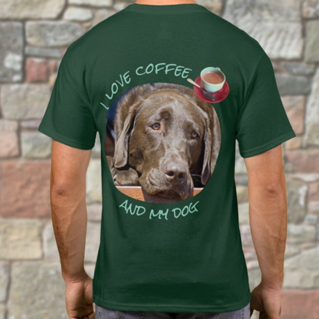 Foto und Personalisierter Text für Hunde ersetzt T-Shirt (tee shirt back design only)
