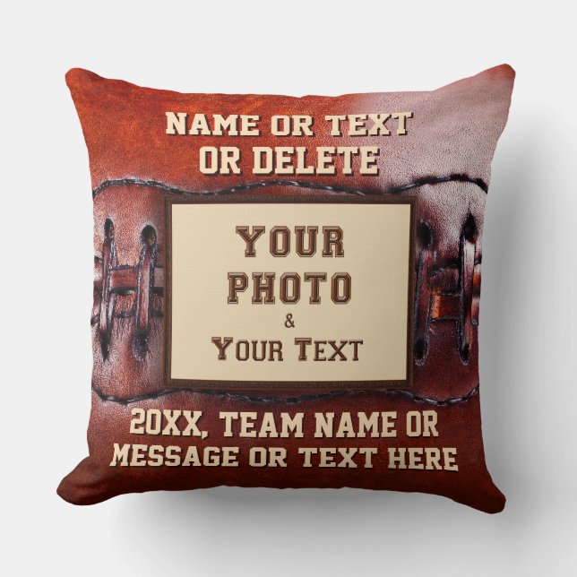 Foto und personalisiertes Fußball-Kissen für Kissen (Vorderseite)