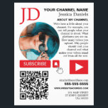 Foto und QR Code, Youtube - Vlogger Flyer<br><div class="desc">Circled Foto & QR Code,  Youtube - Vlogger Advertising Flyer von The Business Card Store.</div>