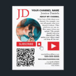 Foto und QR Code, Youtube - Vlogger Flyer<br><div class="desc">Circled Foto & QR Code,  Youtube - Vlogger Advertising Flyer von The Business Card Store.</div>