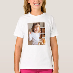 Foto und Schriftname der Schwester T-Shirt