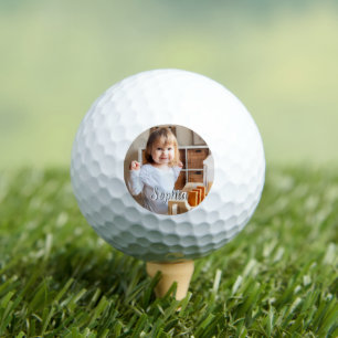 Foto und Schriftname Ihres Kindes Golfball