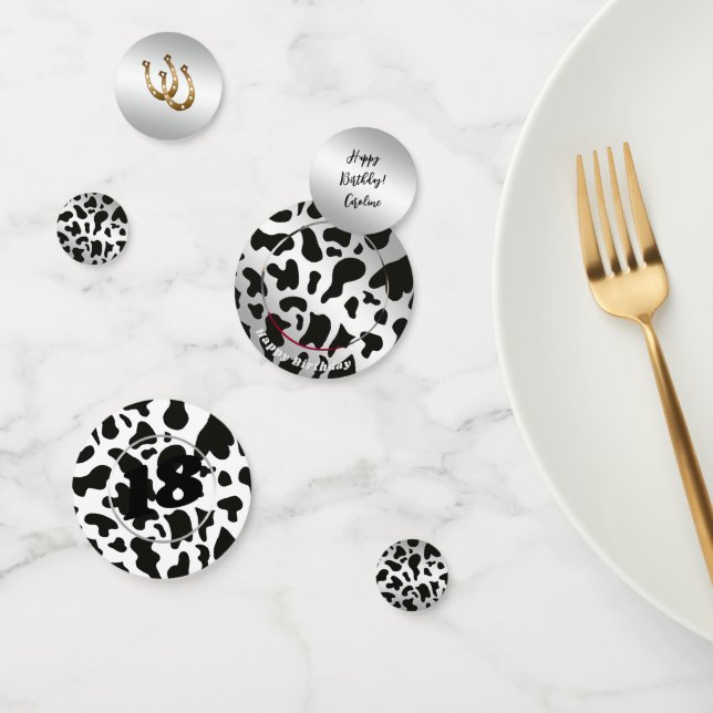 Foto- und Silberkuhplatten mit Hufeisen Konfetti (Gruppe)