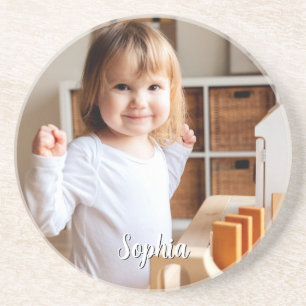 Foto und Skriptname Ihres Kindes Getränkeuntersetzer