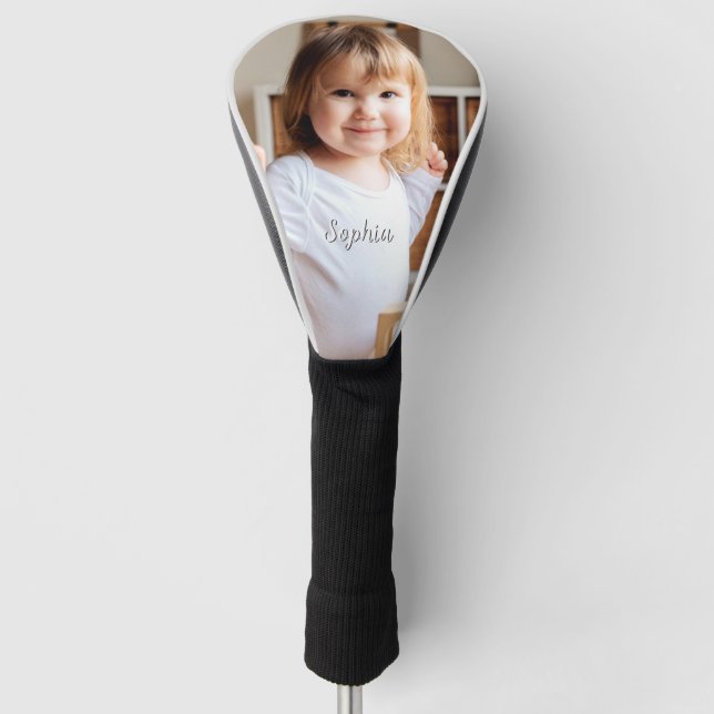 Foto und Skriptname Ihres Kindes Golf Headcover (Vorderseite)
