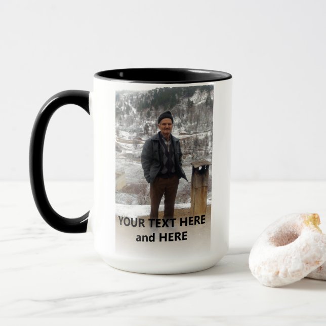 Foto und Text Bester Vater je hinzufügen Tasse (Mit Donut)