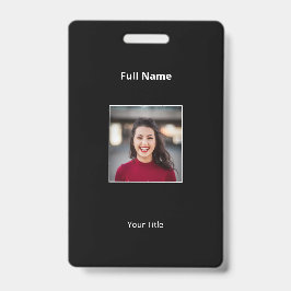 Foto und Text des personalisierten Schwarzen Mitar Ausweis