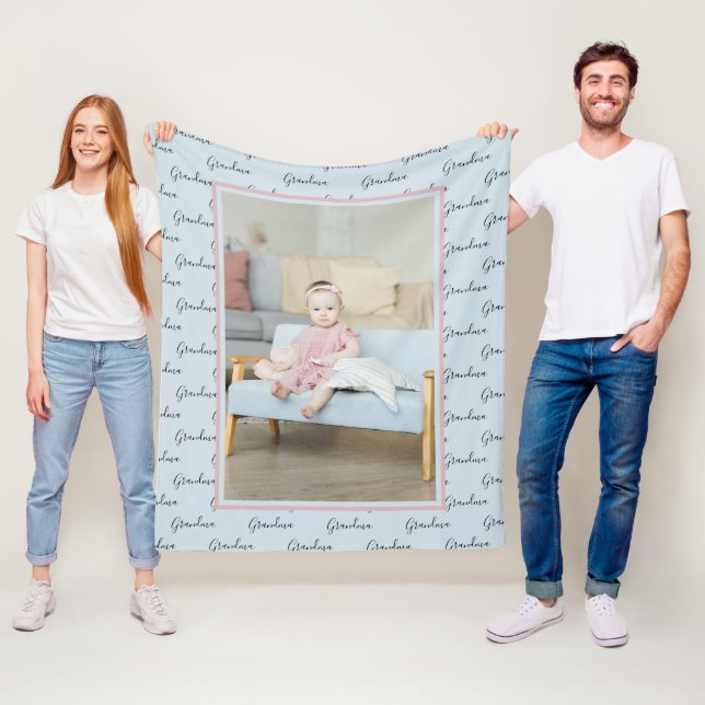 Foto und Text Einzigartige Personalisierte DIY Fleecedecke (Beispiel)