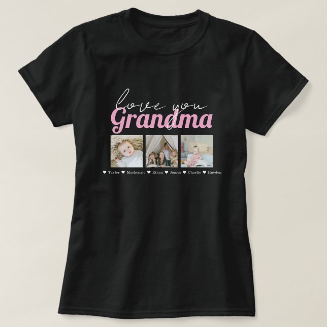 Foto und Text Großma Custom Personalisiert T-Shirt (Design vorne)
