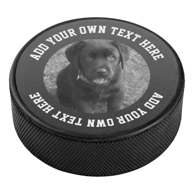 Foto und Text Personalisiert einzigartig Eishockey Puck (3/4)