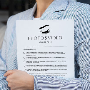 Foto- und Video-Formulare Lash-Zustimmung Formular Notizblock