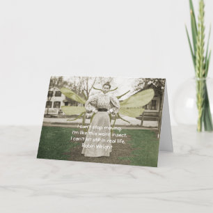 Foto und Zitat der 50er Jahre Karte