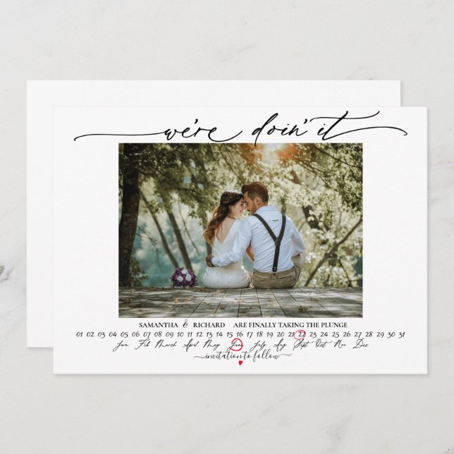 Foto Unendlichkeitskalender Save the Date durchgef (Vorne/Hinten)