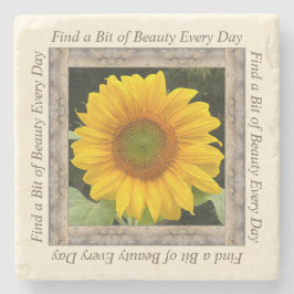 Foto Untersetzer aus Marmor mit fröhlicher Sonnenb