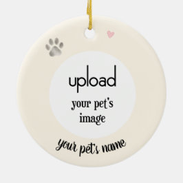 Foto-Upload Haustier-Gedenk-Schmuck Forever Loved Keramik Ornament