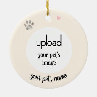 Foto-Upload Haustier-Gedenk-Schmuck Forever Loved Keramik Ornament