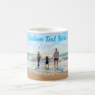 Foto-Upload-Kaffeetasse mit personalisiertem Text Kaffeetasse