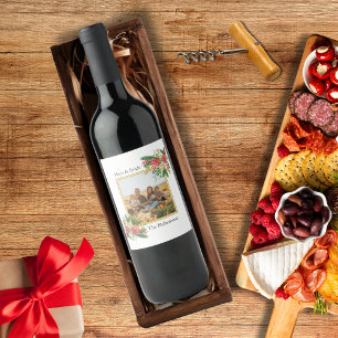 Foto-Urlaub in Meran und Helle Wasserfarbe Weinetikett