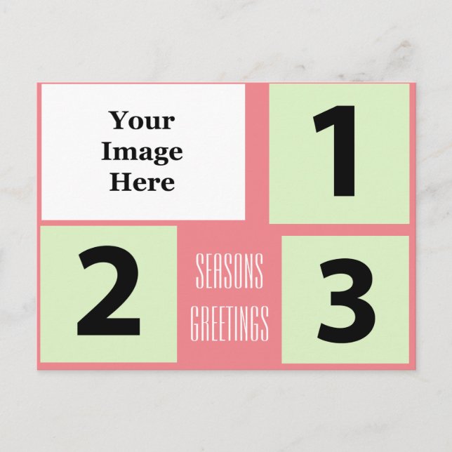 Foto Urlaub Rosa Gruß Postkarte (Vorderseite)