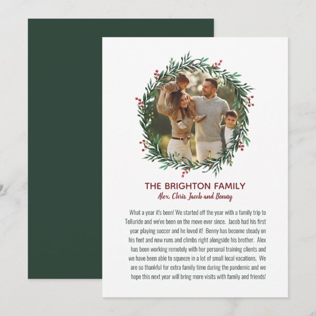Foto-Urlaubskarte 2021 mit Letter Einladung (Vorne/Hinten)