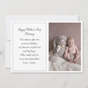Foto-Urlaubskarte der ersten Mutter aus dem Baby Feiertagskarte