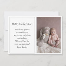 Foto-Urlaubskarte der ersten Mutter