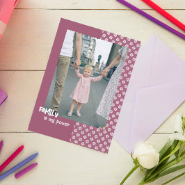 Foto-Urlaubskarte für die Familie Floral Feiertagskarte