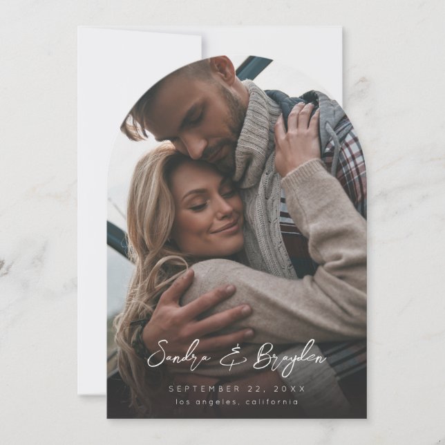 Foto V MOD Chic 8 Save the Date Arch Einladung (Vorderseite)