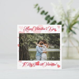 Foto Valentinstag des Roten Herzens Feiertagskarte